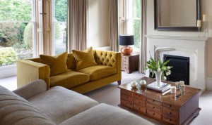 yellow velvet chesterfield sofa