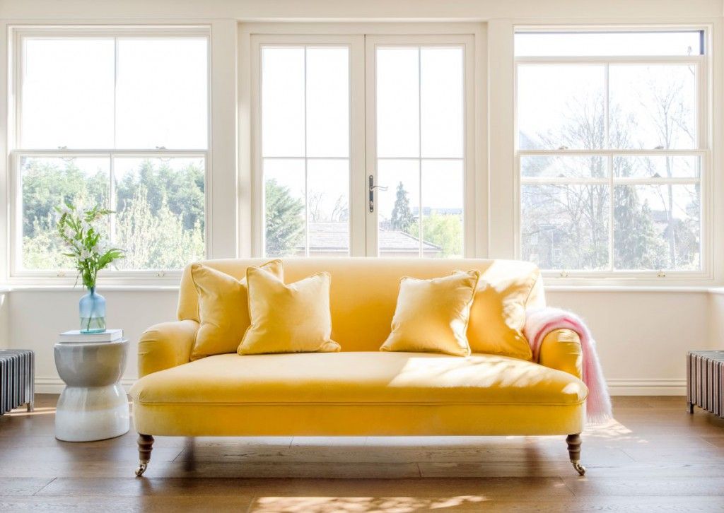 Filled with vibrant, illuminating pigments, yellow can instantly make any interior feel rejuvenated, uplifting and joyful. Featuring the Holmfirth 2.5 seater sofa in Varese Primrose 