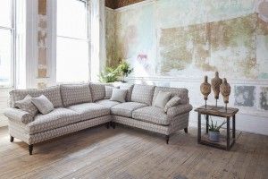 Featuring the Cooksbridge Corner Sofa in Cloth 21 Oak Leaf Beech Cotton Fabric