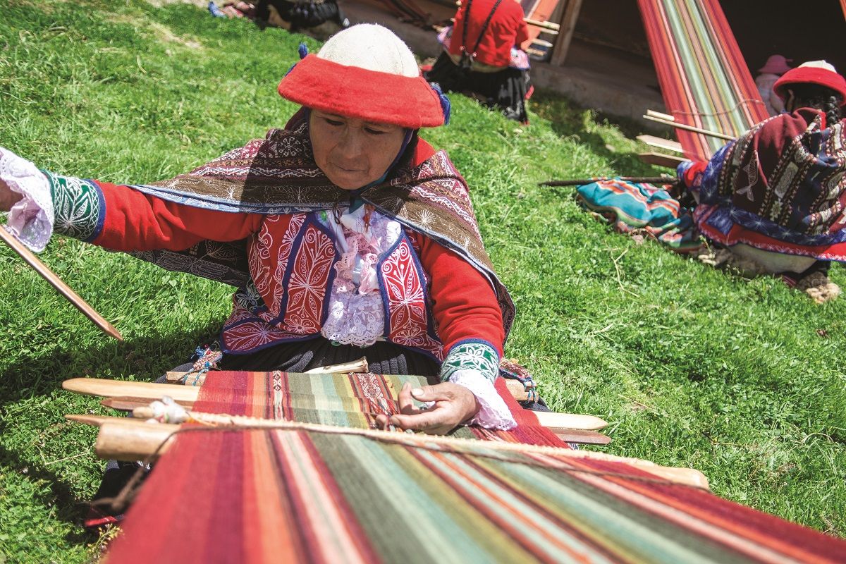 Andean weaver from the Centro de Textiles Tradicionales del Cusco (CTTC)