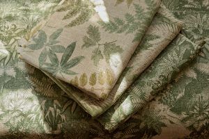 Green fabrics from Sofas & Stuffs new exclusive RHS Botanicals collection